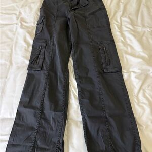 Hollister Dark Gray Low-Rise Baggy Pants